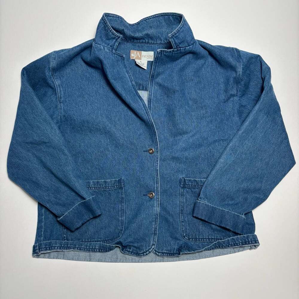 Ja Denim Petite Denim Jacket Size PL Blue Cotton